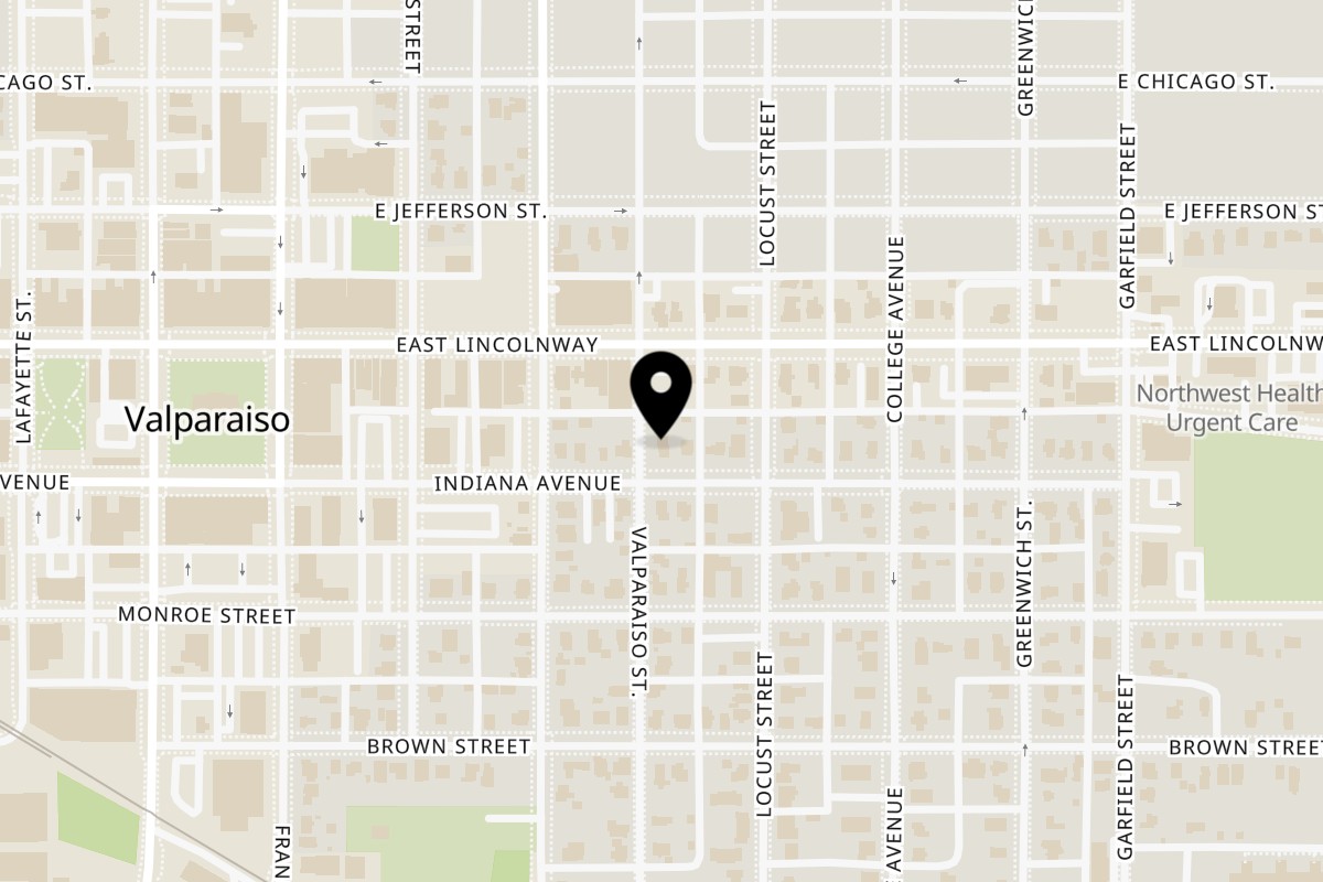 Map showing the location of Las Cubanitas on 53 Valparaiso St in Valparaiso